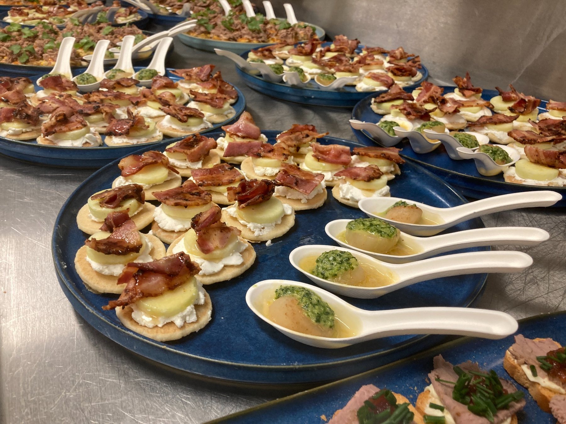 Canapes ready for service