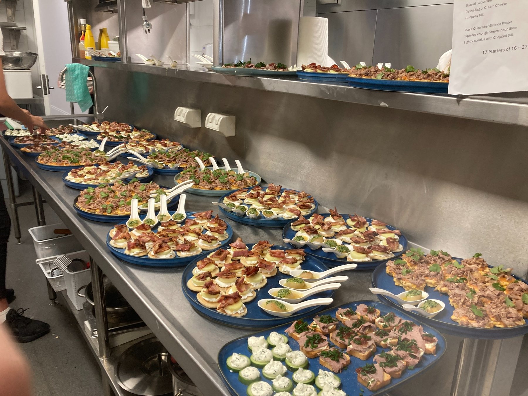 Large catering production run